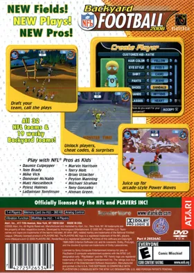 Backyard Football 2006 box cover back